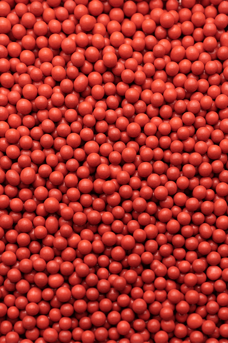 Chocolate Balls - Red - (Small/6mm) Sprinkles Sprinkly