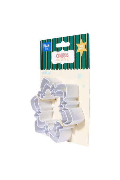 Christmas Cookie Cutter Set of 3 - Snowflakes PME 