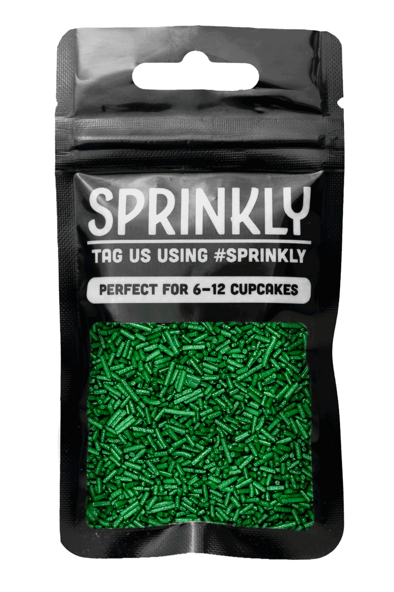 Glimmer Strands - Dark Green (No E171) Sprinkles SPRINKLY