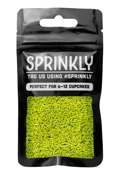 Glimmer Strands - Lime Green (No E171) Sprinkles SPRINKLY