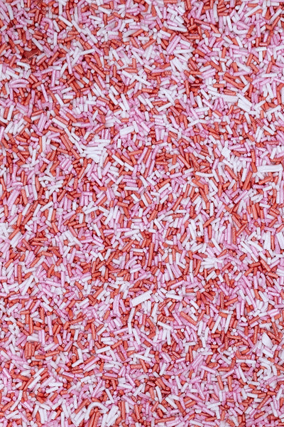 Glimmer Strands - Pink, White & Red (Valentines Mix) Sprinkles SPRINKLY 