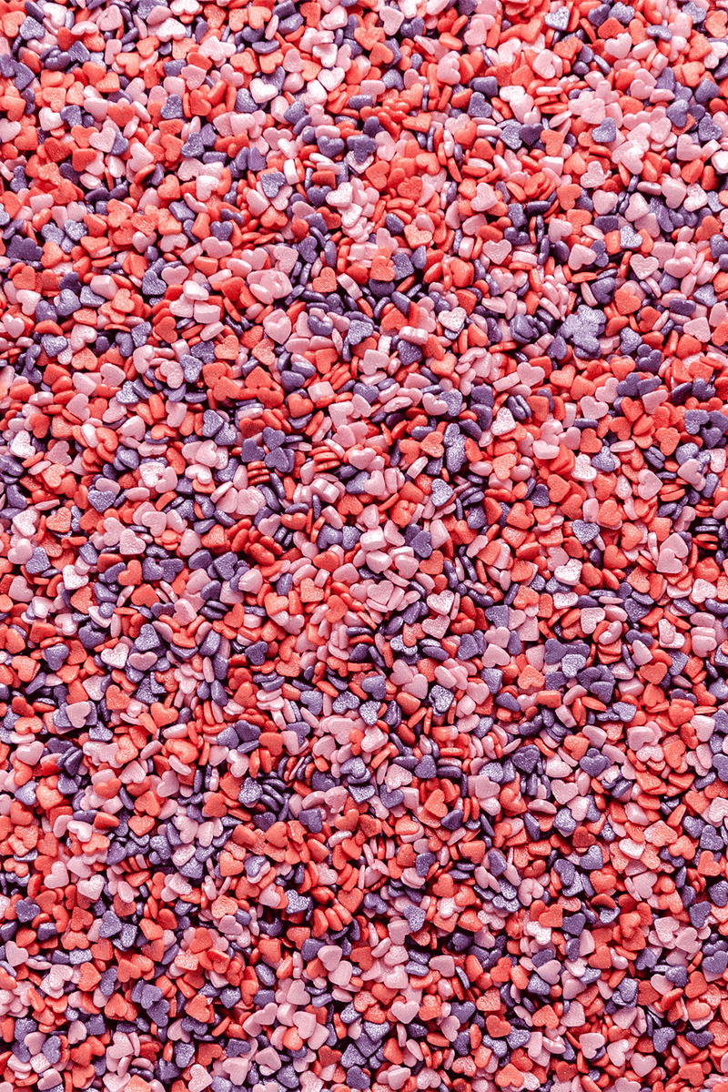 Hearts - Pink, Violet & Red (Mini) Sprinkles Sprinkly 