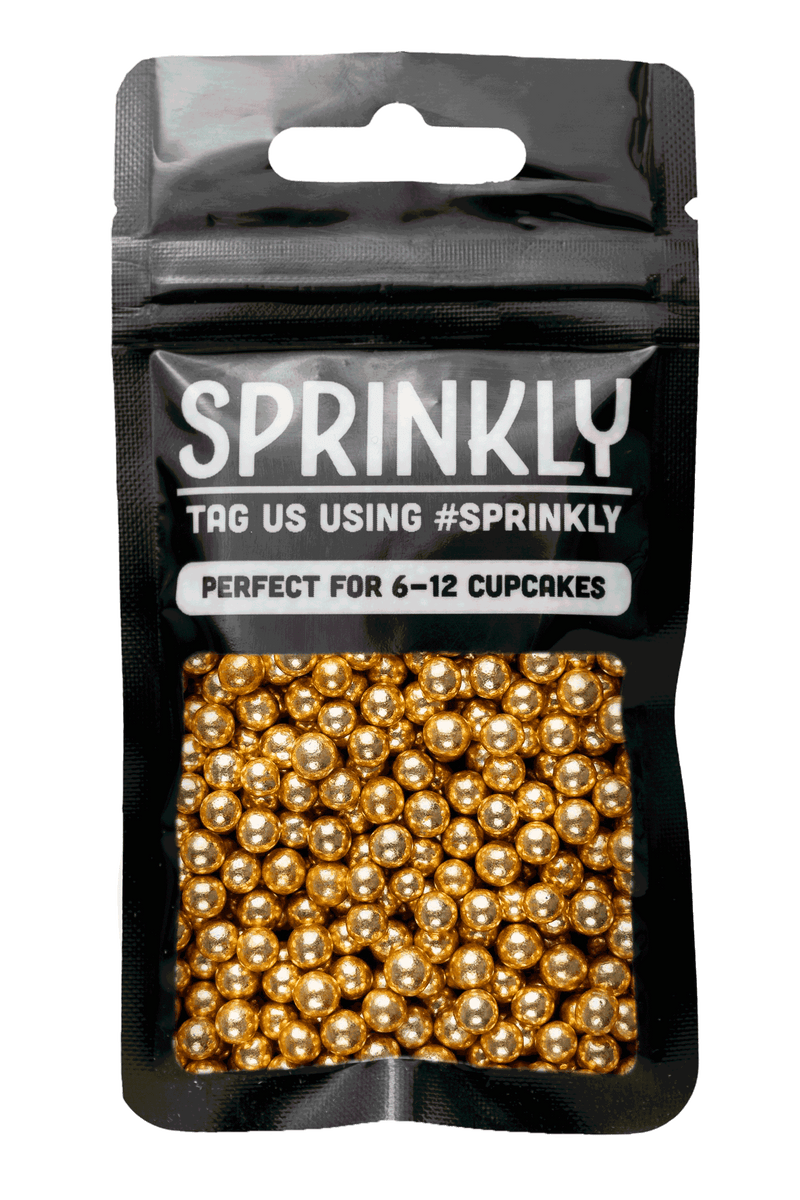 Metallic Pearls - Gold 6mm Sprinkles Sprinkly