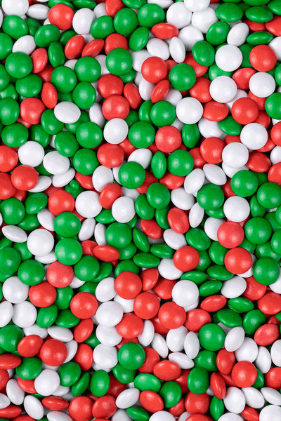 Mini Chocolate Beans - Red, White & Green Sprinkles Sprinkly 