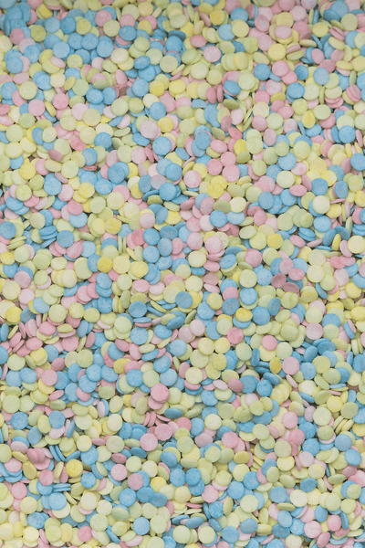 Natural Confetti - Pink, Yellow, Blue & Green (Vegan) Sprinkles Sprinkly 