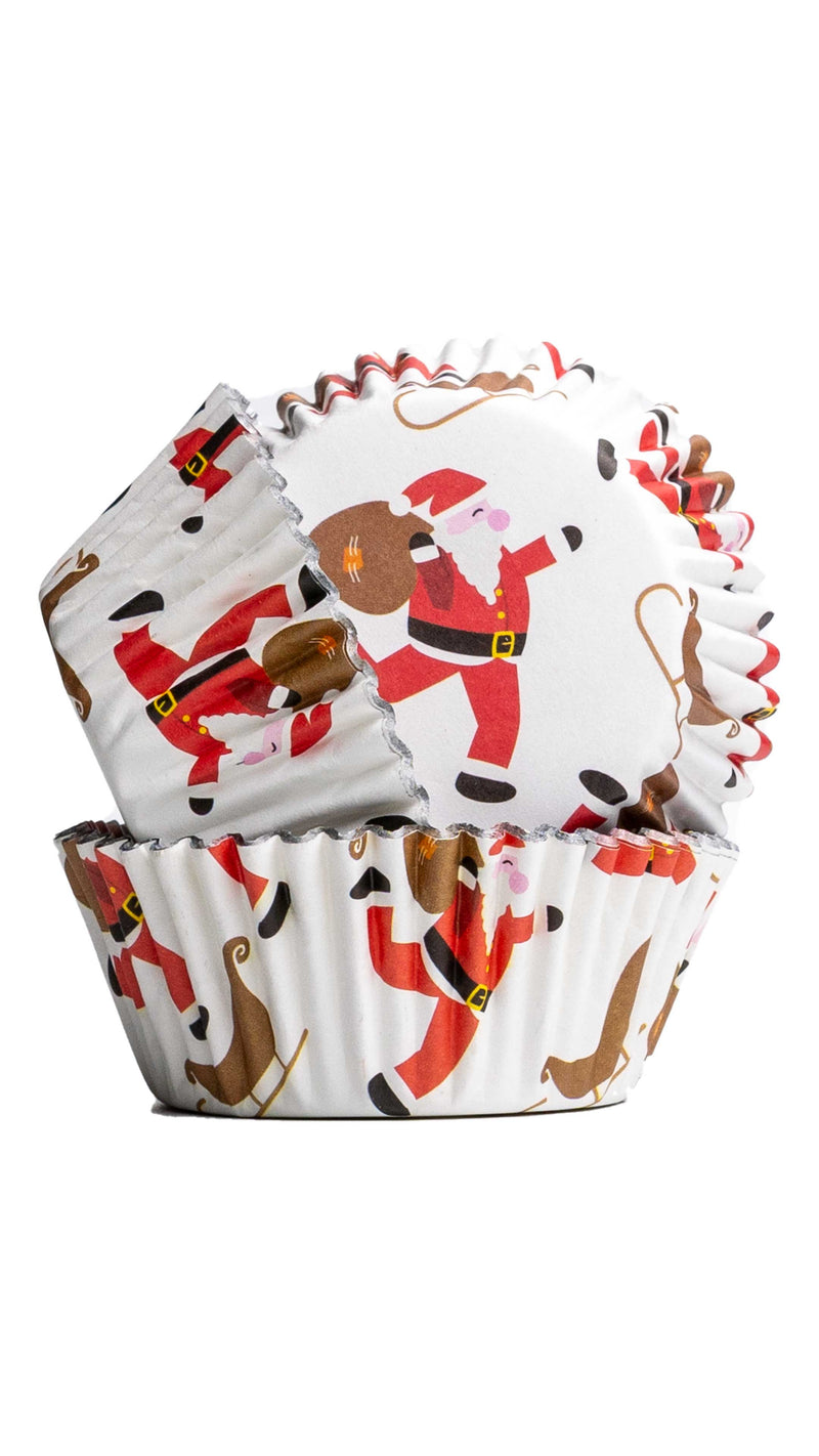 PME - Cupcake Cases - Christmas Santa & Sleigh - 30 Pack Cupcake Cases PME