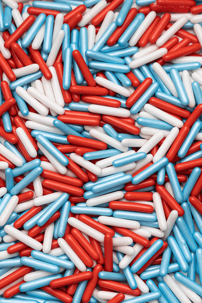 Polished Rods - Red, White & Blue Sprinkles SPRINKLY 