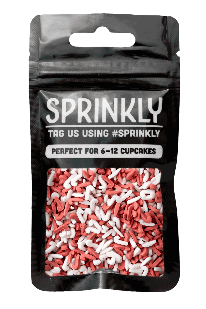 Sprinkle Shapes - Candy Canes Sprinkly