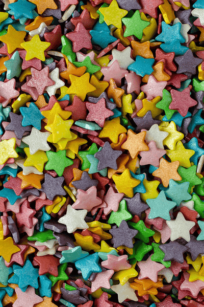 Stars - Glimmer Rainbow (Jumbo) Sprinkles Sprinkly