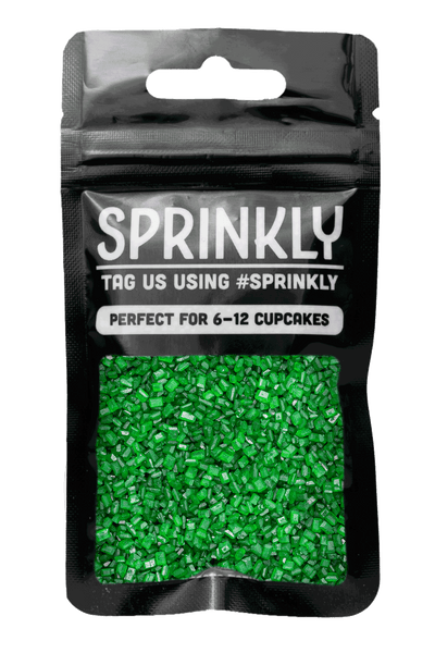 Sugar Crystals - Green Sprinkles Sprinkly 30g Sample Packet