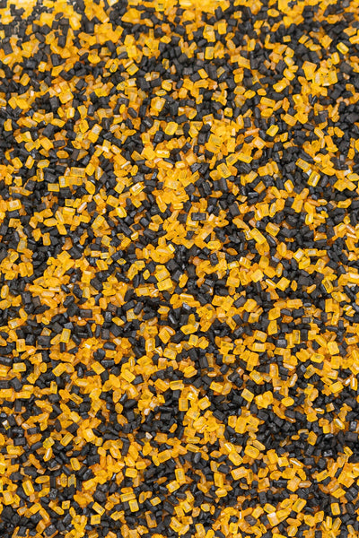 Sugar Crystals - Orange & Black (Halloween) Sprinkles Sprinkly