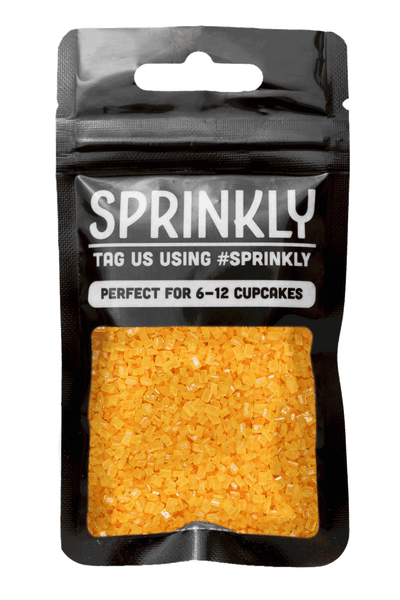 Sugar Crystals - Orange Sprinkles Sprinkly 30g Sample Packet