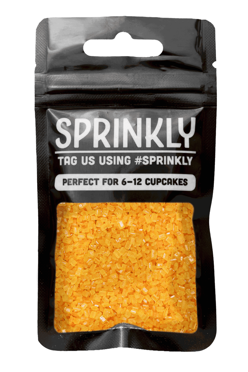 Sugar Crystals - Orange Sprinkles Sprinkly 30g Sample Packet