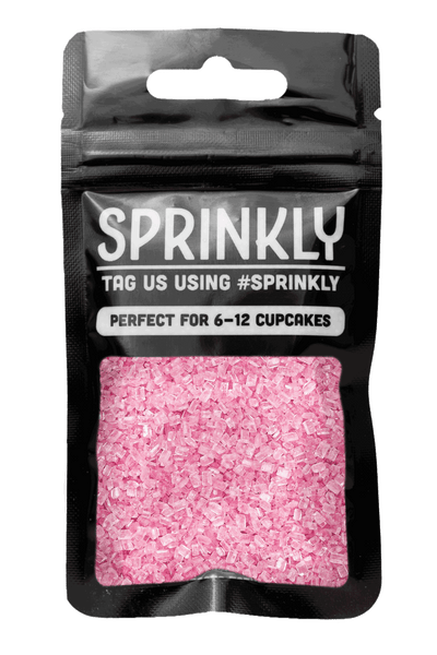 Sugar Crystals - Pink Sprinkles Sprinkly 30g Sample Packet