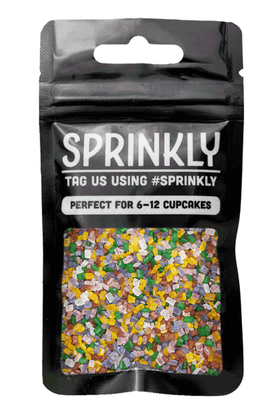 Sugar Crystals - Rainbow Sprinkles Sprinkly 30g Sample Packet