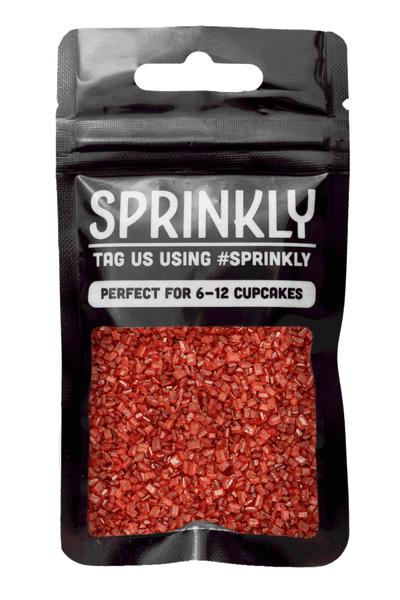 Sugar Crystals - Red Sprinkles Sprinkly 30g Sample Packet