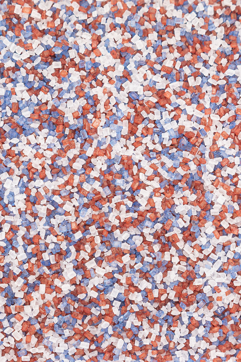 Sugar Crystals - Red, White & Blue (Jubilee) Sprinkles Sprinkly 