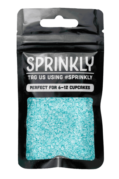 Sugar Crystals - Turquoise Sprinkles Sprinkly 30g Sample Packet