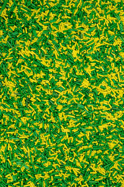 Sugar Strands - Yellow & Dark Green Sprinkles Sprinkly